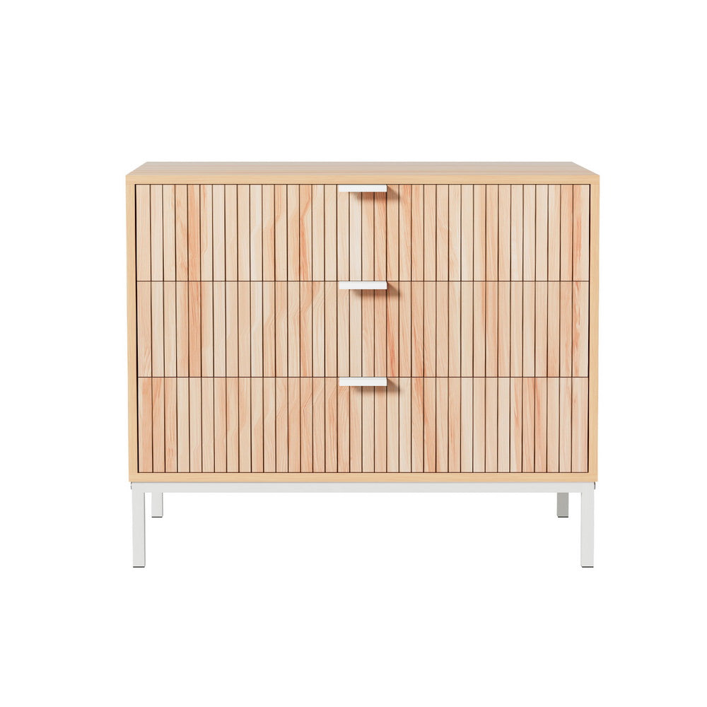 Artiss 3 Chest of Drawers - LURA Pine FUR-U-CDR-02-WD