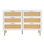 Artiss Chest of 6 Drawers Lowboy Cabinet White FUR-U-CDR-04-RAT-WH-AB