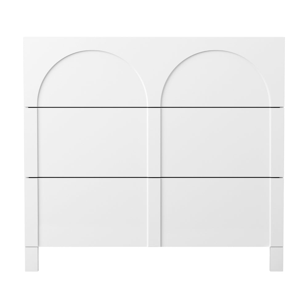 Artiss 3 Chest of Drawers Lowboy Dresser Cabinet White FUR-U-CDR-05-WH-AB