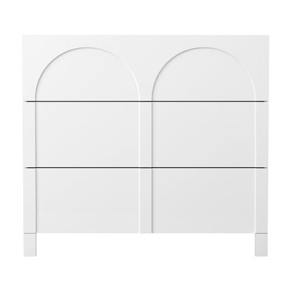 Artiss 3 Chest of Drawers Lowboy Dresser Cabinet White FUR-U-CDR-05-WH-AB