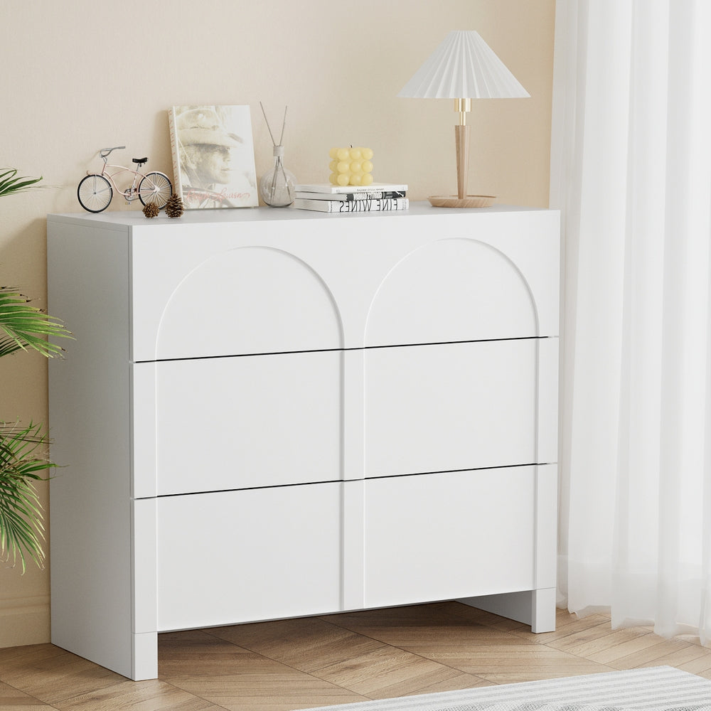 Artiss 3 Chest of Drawers Lowboy Dresser Cabinet White FUR-U-CDR-05-WH-AB