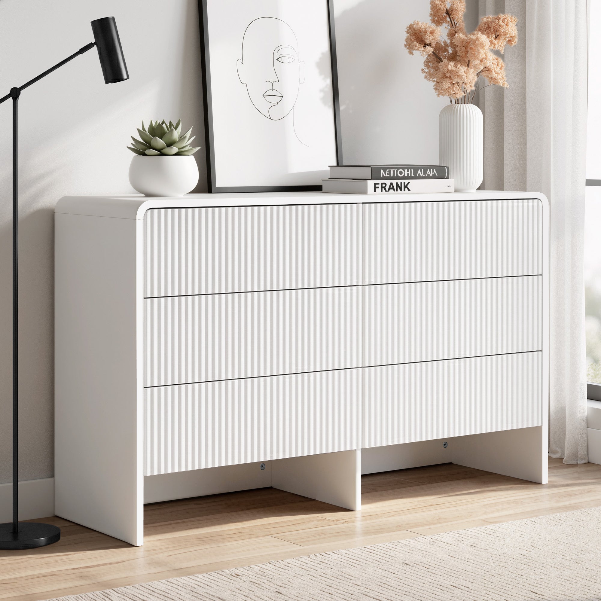 Artiss 6 Chest of Drawers Dresser Cabinet Beige FUR-U-CDR-08-BG-AB