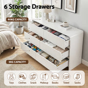 Artiss 6 Chest of Drawers Dresser Cabinet Beige FUR-U-CDR-08-BG-AB