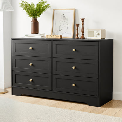 Artiss 6 Chest of Drawers Tallboy Cabinet - LEIF Black FUR-U-CDR-6D-BK-AB