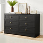 Artiss 6 Chest of Drawers Tallboy Cabinet - LEIF Black FUR-U-CDR-6D-BK-AB