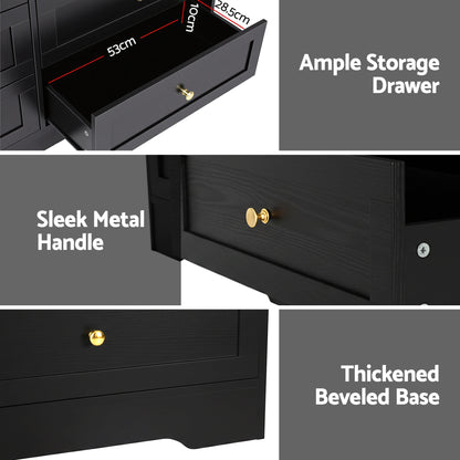 Artiss 6 Chest of Drawers Tallboy Cabinet - LEIF Black FUR-U-CDR-6D-BK-AB