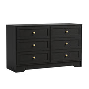 Artiss 6 Chest of Drawers Tallboy Cabinet - LEIF Black FUR-U-CDR-6D-BK-AB