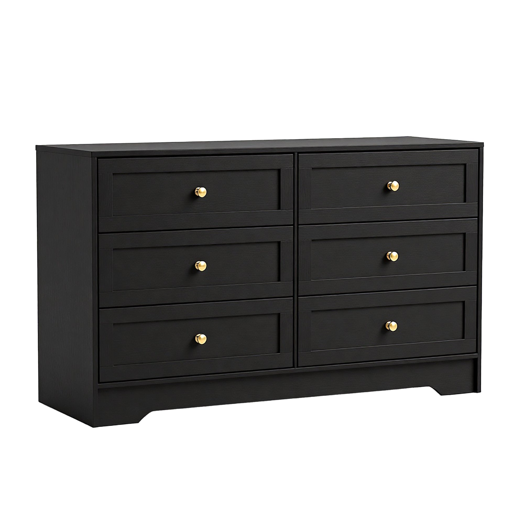 Artiss 6 Chest of Drawers Tallboy Cabinet - LEIF Black FUR-U-CDR-6D-BK-AB