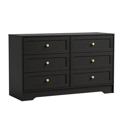 Artiss 6 Chest of Drawers Tallboy Cabinet - LEIF Black FUR-U-CDR-6D-BK-AB