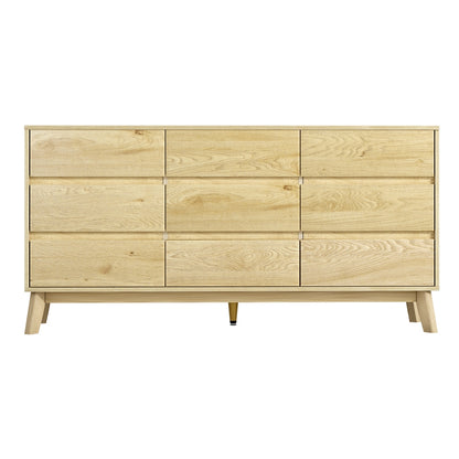 Artiss 9 Chest of Drawers Tallboy Cabinet - XAVI Pine FUR-U-CDR-9D-WD-ABC
