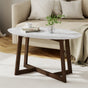 Artiss Coffee Table Oval Marble Effect FUR-U-COF-08-MB