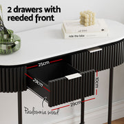 Artiss Console Table 2 Drawers 100CM FUR-U-CST-03-WHBK