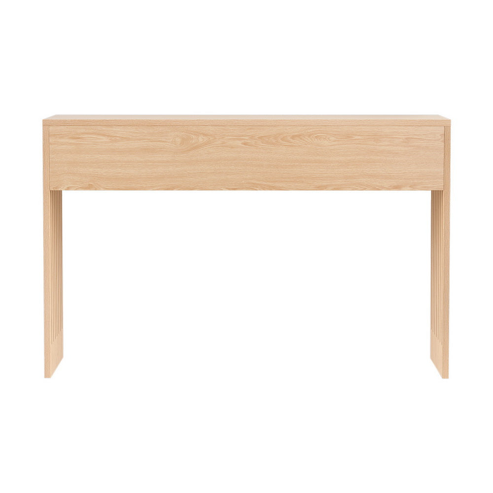 Artiss Console Table Hallway Fluted 120CM Pine FUR-U-CST-04-WD
