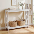 Artiss Console Table Entryway Hallway Display 2-Tier Narrow Sofa Table 100CM White FUR-U-CST-06-WH