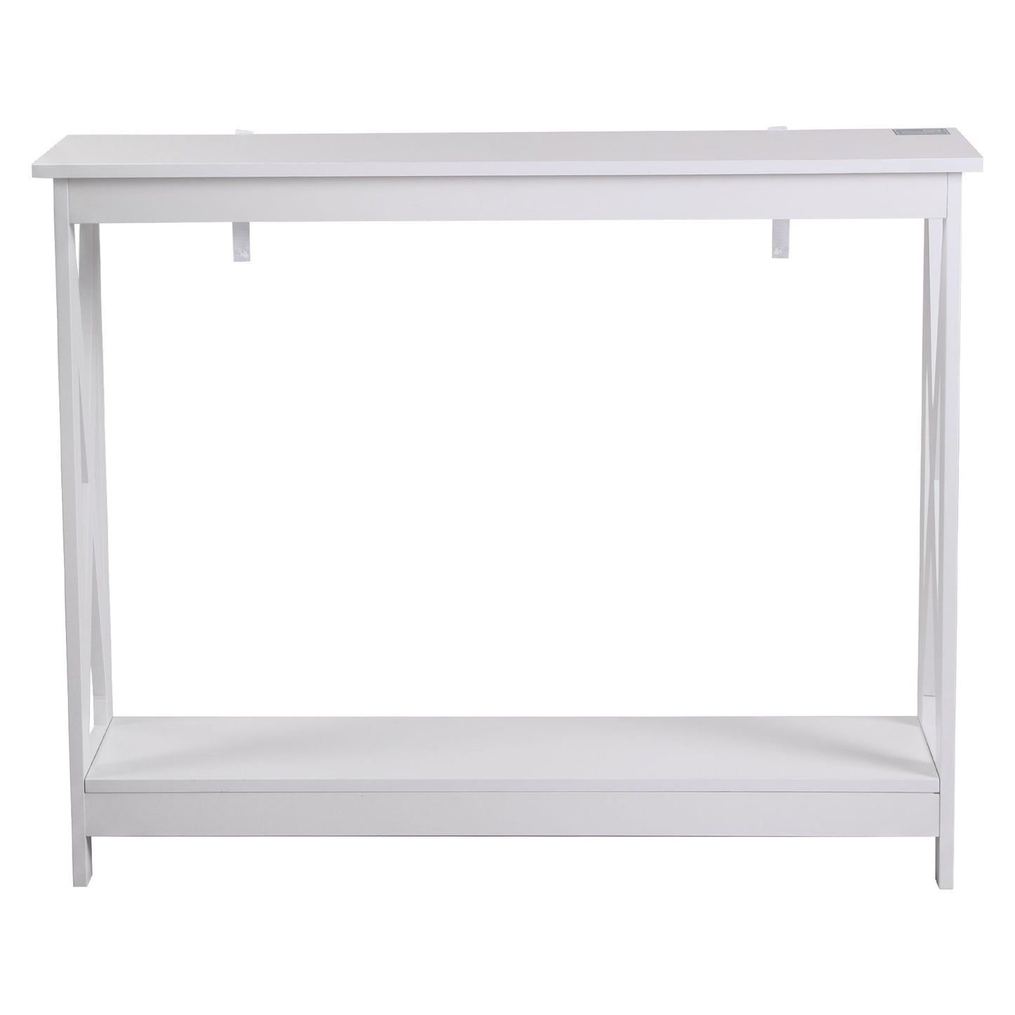 Artiss Console Table Entryway Hallway Display 2-Tier Narrow Sofa Table 100CM White FUR-U-CST-06-WH