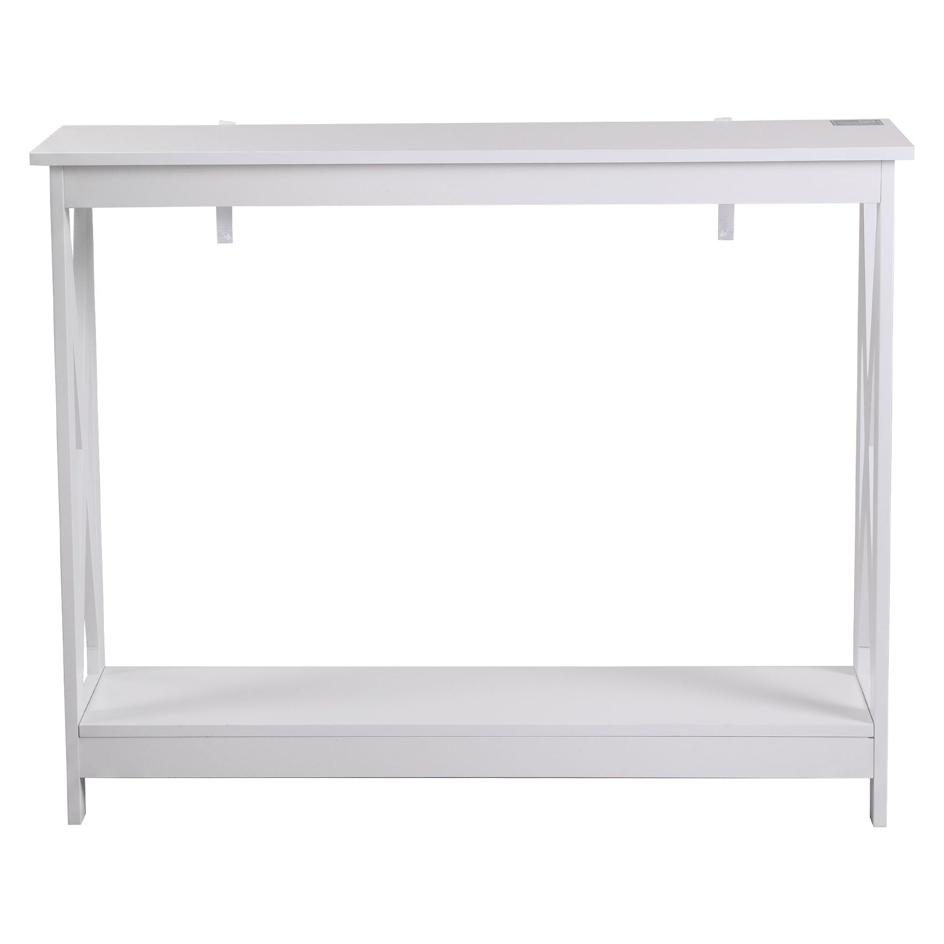 Artiss Console Table Entryway Hallway Display 2-Tier Narrow Sofa Table 100CM White FUR-U-CST-06-WH