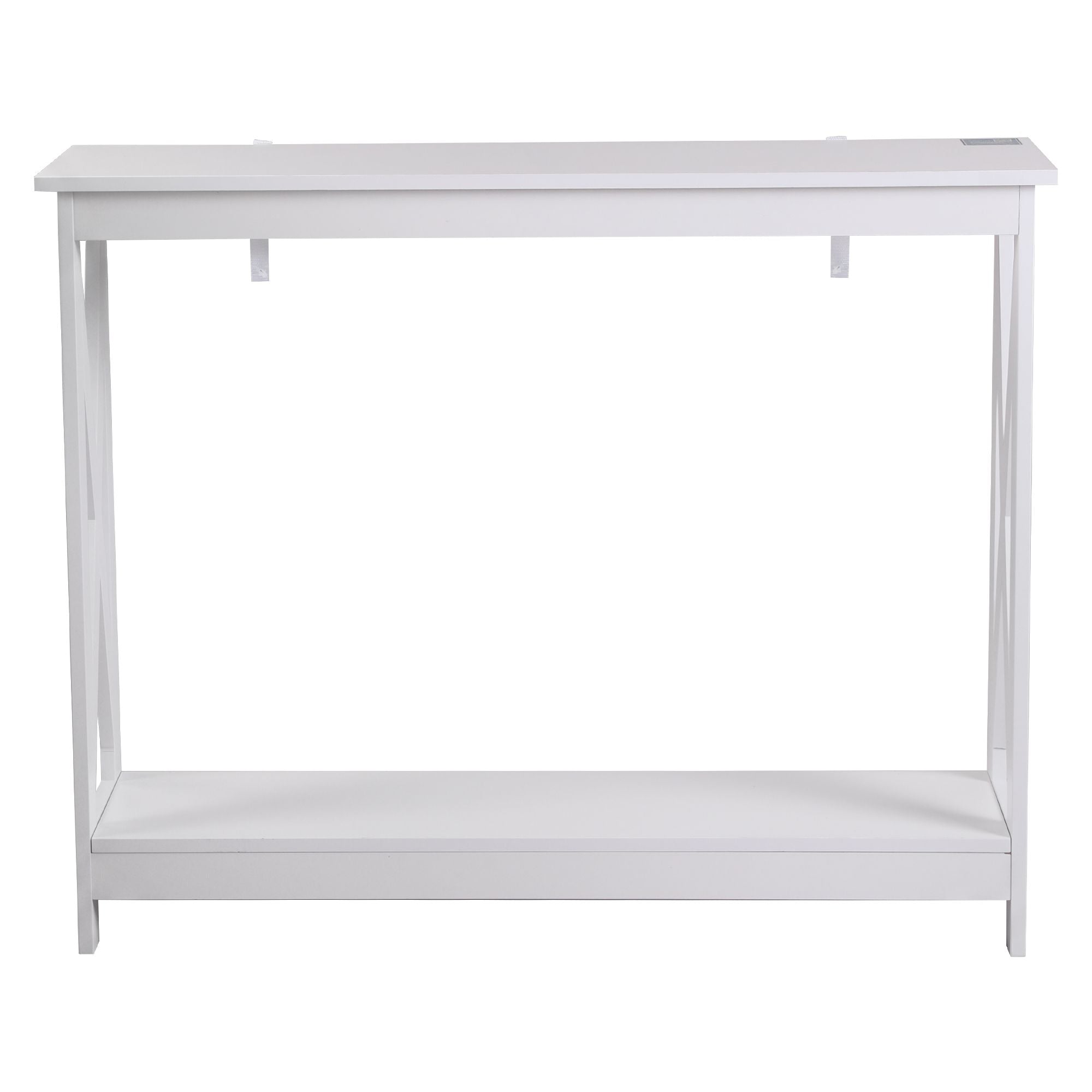 Artiss Console Table Entryway Hallway Display 2-Tier Narrow Sofa Table 100CM White FUR-U-CST-06-WH