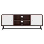 Artiss TV Unit 150cm Storage Shelves Walnut White FUR-U-CT03-TV150-WALWH-AB