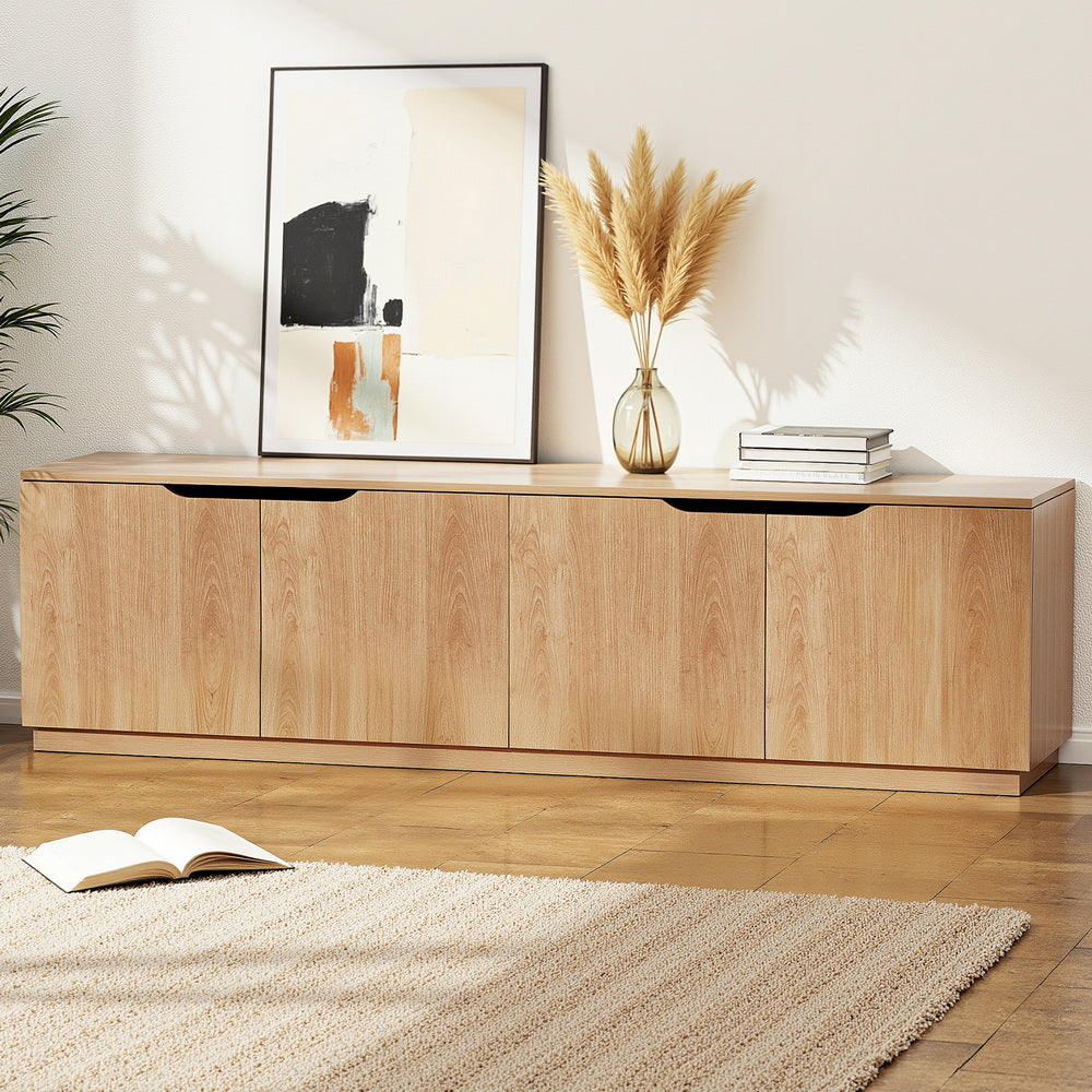 Artiss TV Unit Entertainment Unit Storage Cabinet 180cm Pine FUR-U-CT04-TV180-WD-AB