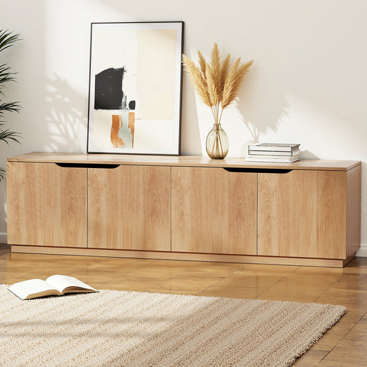 Artiss TV Unit Entertainment Unit Storage Cabinet 180cm Pine FUR-U-CT04-TV180-WD-AB