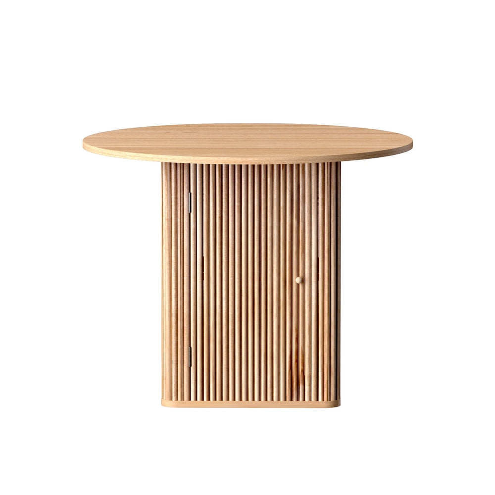 1M Artiss Dining Table Storage Base FUR-U-DTAB-RD-WD-AB