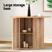 1M Artiss Dining Table Storage Base FUR-U-DTAB-RD-WD-AB
