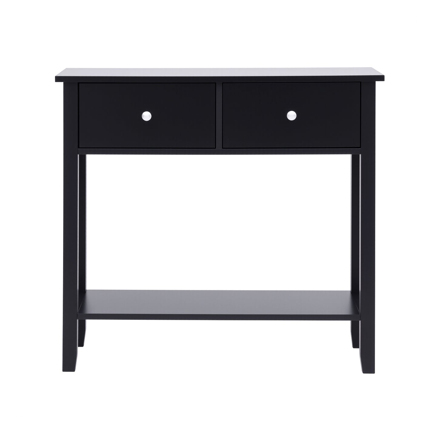 Artiss Console Table Hallway Sofa Entryway Entrance 2 Drawers 80CM Black FUR-U-HS-2D1S-BK