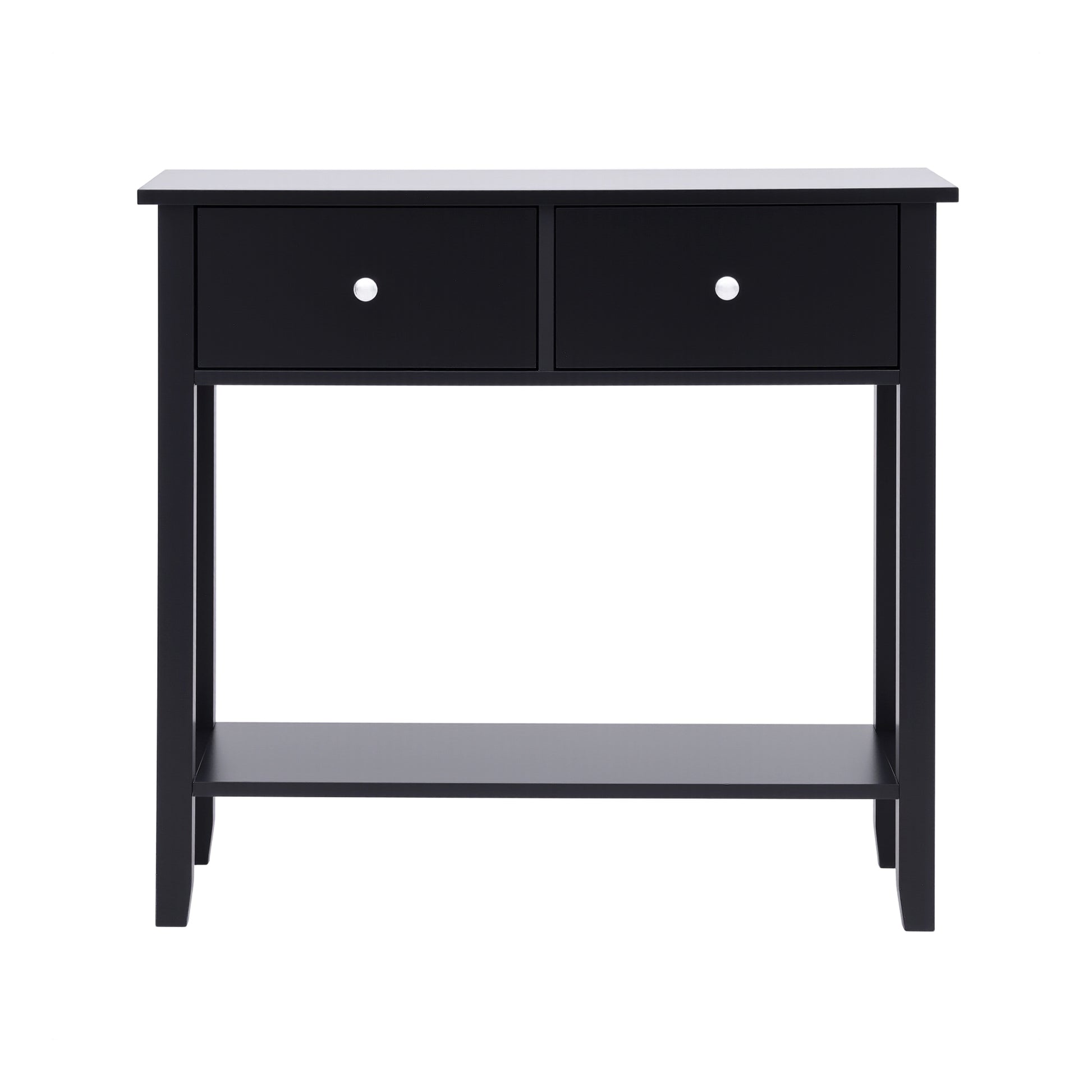 Artiss Console Table Hallway Sofa Entryway Entrance 2 Drawers 80CM Black FUR-U-HS-2D1S-BK