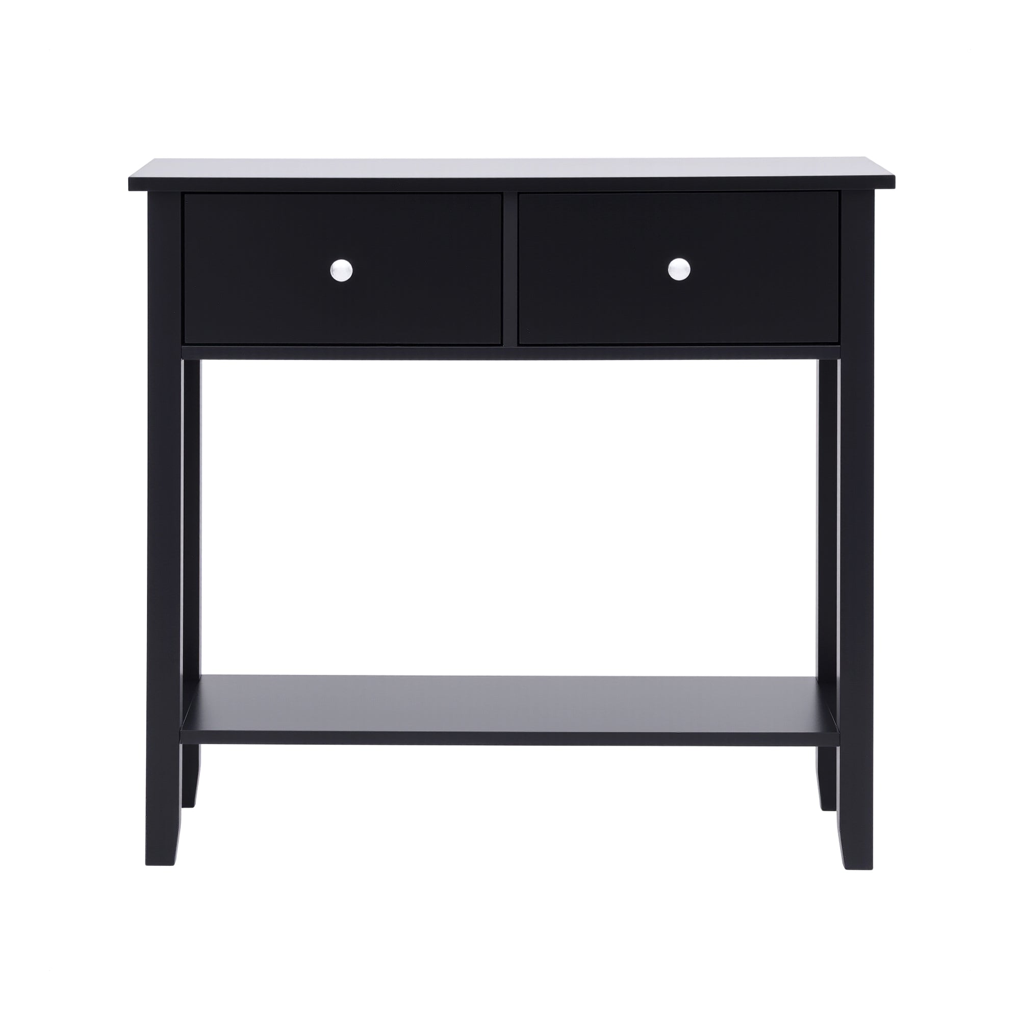 Artiss Console Table Hallway Sofa Entryway Entrance 2 Drawers 80CM Black FUR-U-HS-2D1S-BK