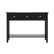 Artiss Console Table Hallway Sofa Entryway Entrance 3 Drawers 100CM Black FUR-U-HS-3D1S-BK