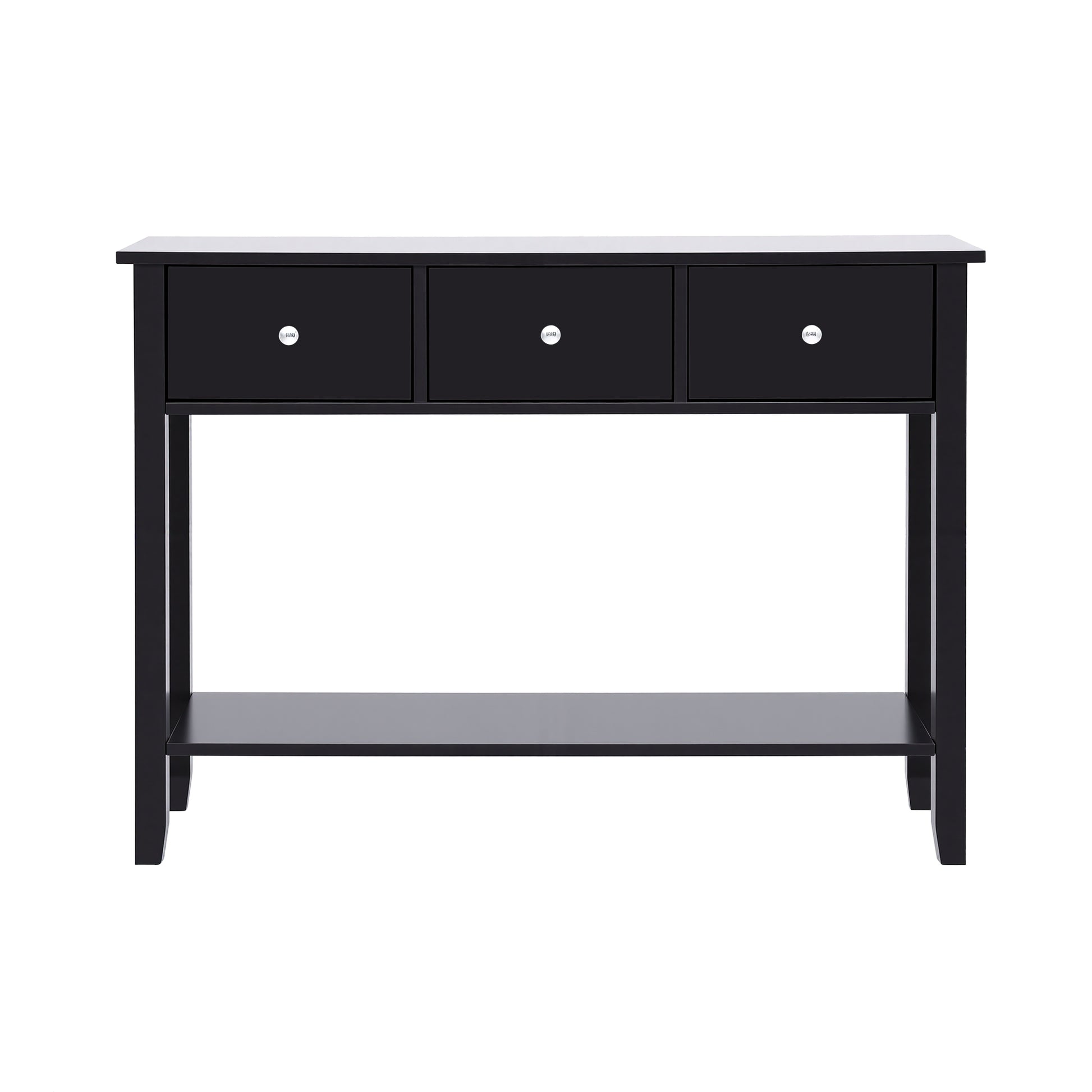 Artiss Console Table Hallway Sofa Entryway Entrance 3 Drawers 100CM Black FUR-U-HS-3D1S-BK