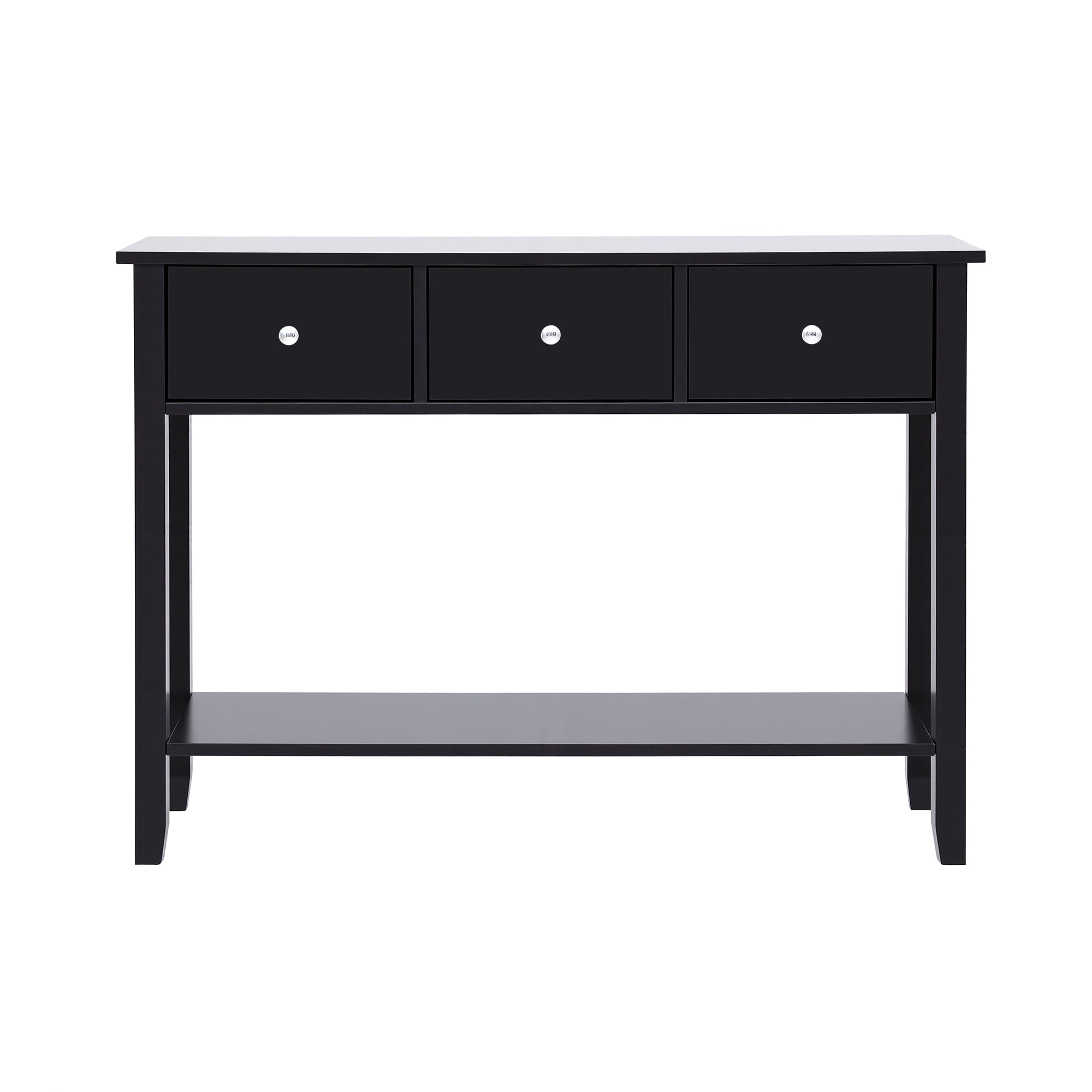 Artiss Console Table Hallway Sofa Entryway Entrance 3 Drawers 100CM Black FUR-U-HS-3D1S-BK
