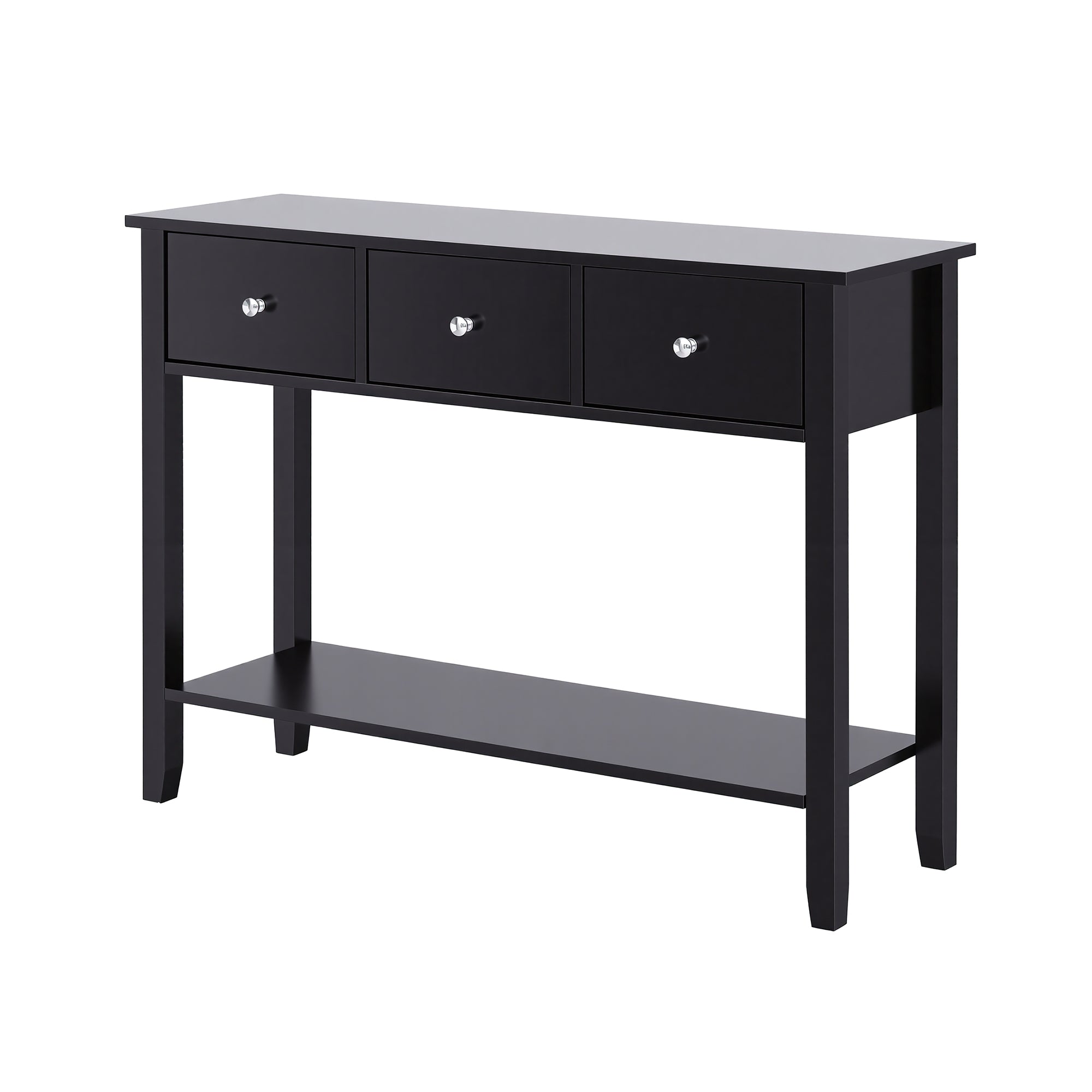 Artiss Console Table Hallway Sofa Entryway Entrance 3 Drawers 100CM Black FUR-U-HS-3D1S-BK
