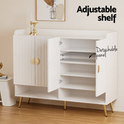 Artiss Shoe Rack Cabinet 5 Tiers 30 Pairs White FUR-U-SHOE-120-WH-AB
