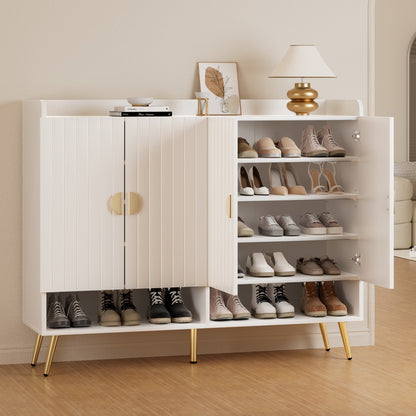 Artiss Shoe Rack Cabinet 5 Tiers 30 Pairs White FUR-U-SHOE-120-WH-AB