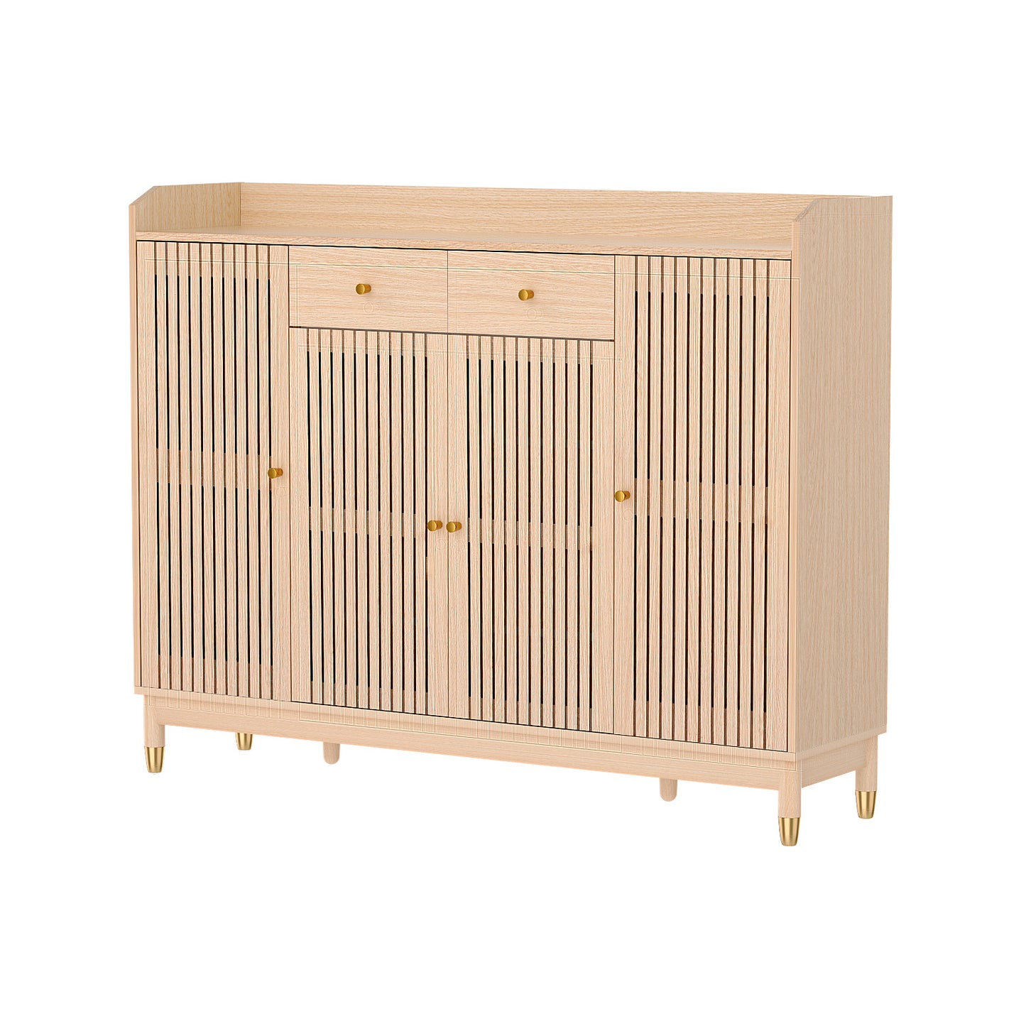 Artiss Shoe Rack Cabinet with Shelves 26 Pairs Pine FUR-U-SHOE-140-WD-ABC