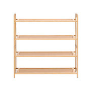 Artiss 4 Tier Shoe Rack Bamboo Storage Organiser Pine FUR-U-SHOE-BAM-4T