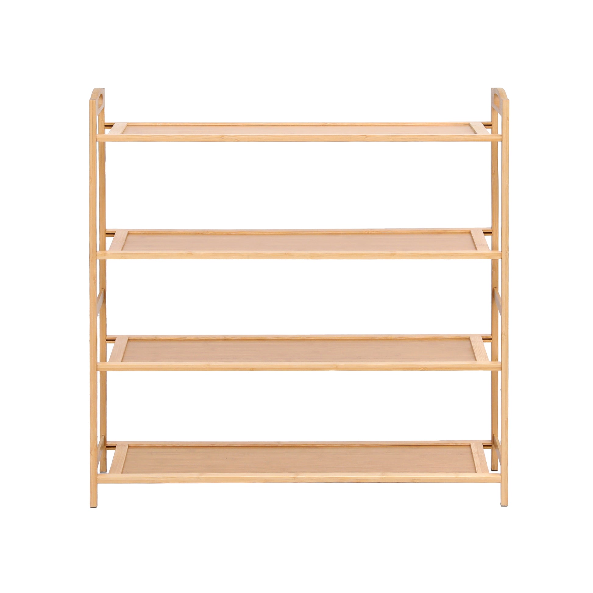 Artiss 4 Tier Shoe Rack Bamboo Storage Organiser Pine FUR-U-SHOE-BAM-4T