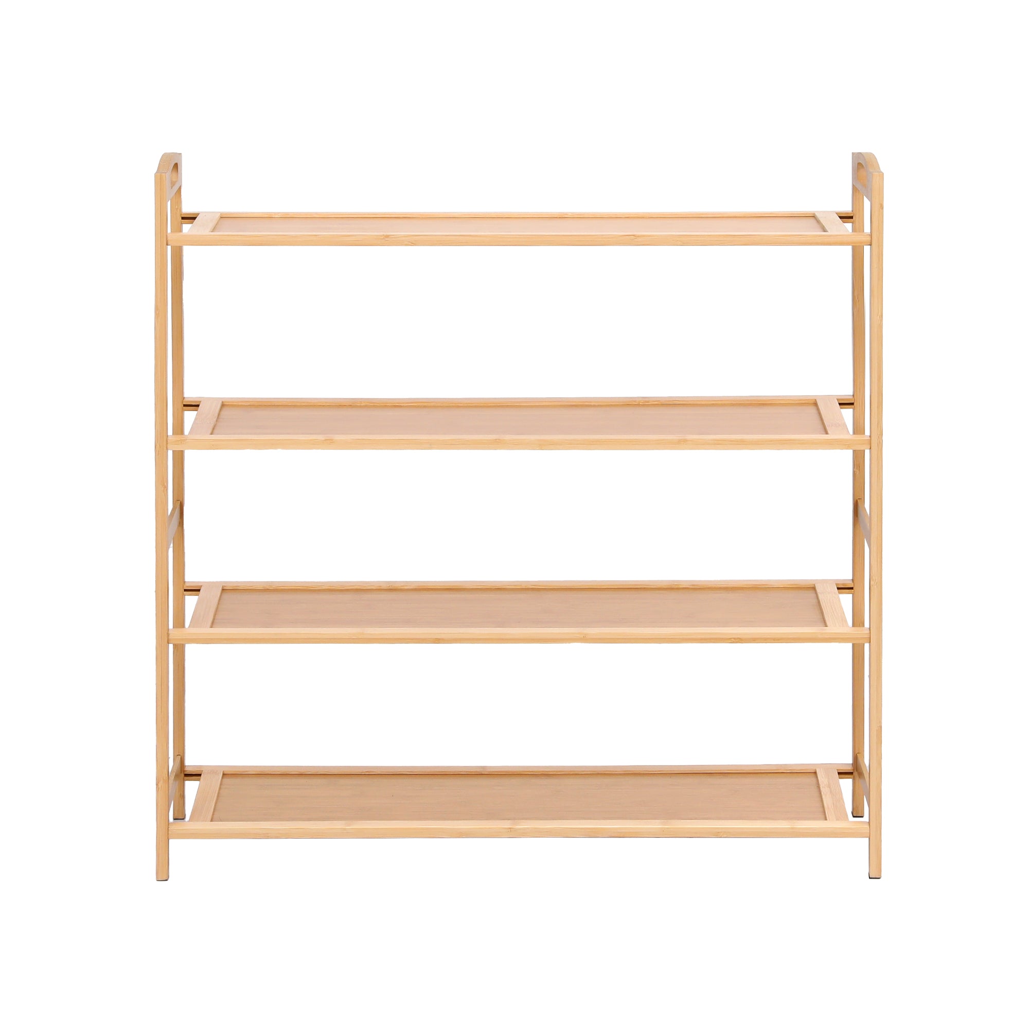 Artiss 4 Tier Shoe Rack Bamboo Storage Organiser Pine FUR-U-SHOE-BAM-4T