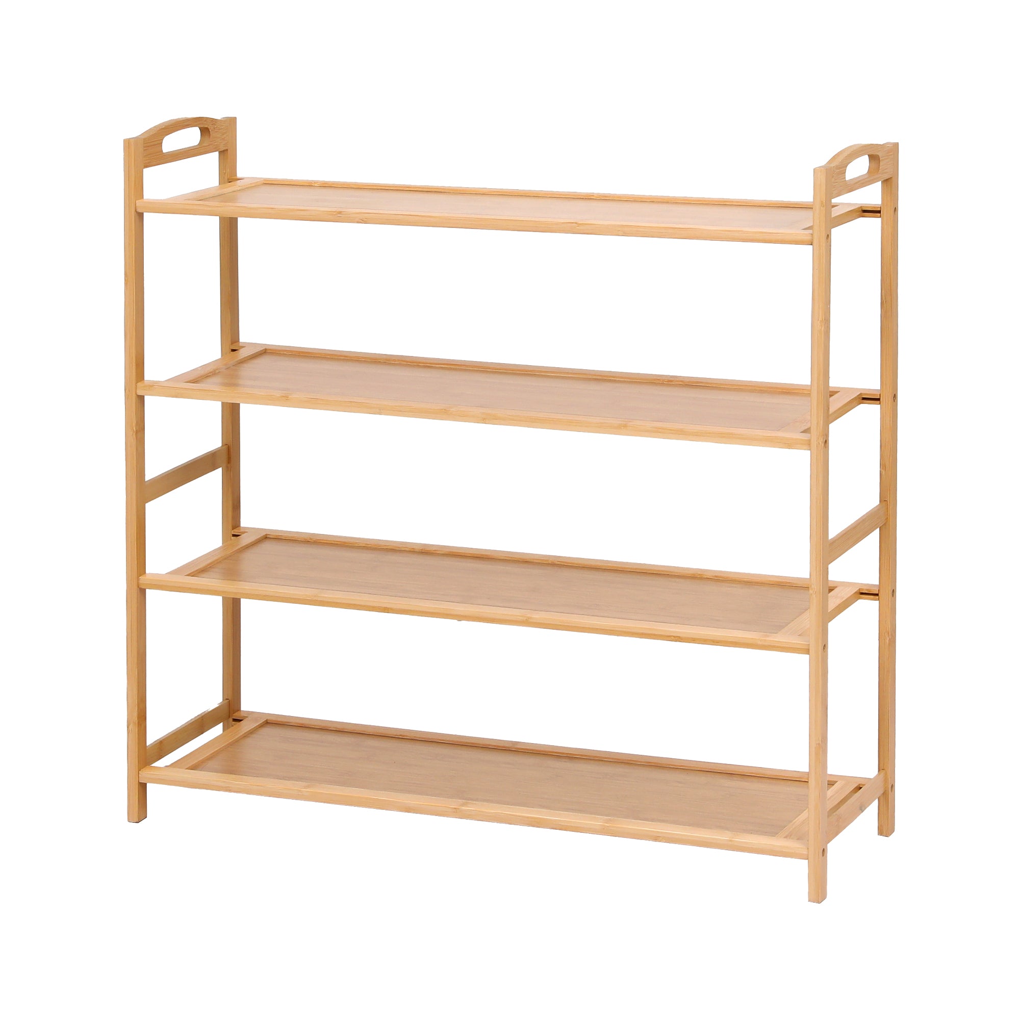 Artiss 4 Tier Shoe Rack Bamboo Storage Organiser Pine FUR-U-SHOE-BAM-4T