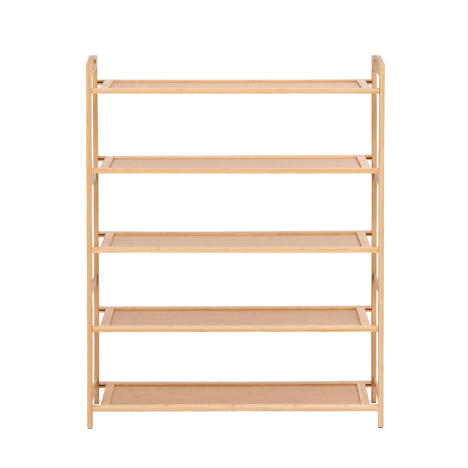 Artiss 5 Tier Shoe Rack Bamboo Storage Organiser Pine FUR-U-SHOE-BAM-5T
