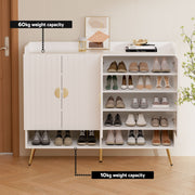 Artiss Shoe Cabinet Bench Set Adjustable Shelf Hallway Living Room White FUR-U-SHOE-BEN01-WH