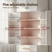 Artiss Buffet Sideboard Cabinet Pantry Kitchen Storage Cupboard Drawers Doors FUR-U-SID200-WH-ABC