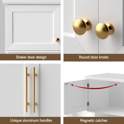 Artiss Buffet Sideboard Cabinet Pantry Kitchen Storage Cupboard Drawers Doors FUR-U-SID200-WH-ABC
