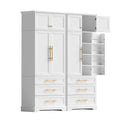 Artiss 2X Buffet Sideboard Cabinet Pantry Kitchen Storage Cupboard Drawers Doors FUR-U-SID200-WH-ABCX2