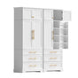 Artiss 2X Buffet Sideboard Cabinet Pantry Kitchen Storage Cupboard Drawers Doors FUR-U-SID200-WH-ABCX2