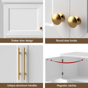 Artiss 2X Buffet Sideboard Cabinet Pantry Kitchen Storage Cupboard Drawers Doors FUR-U-SID200-WH-ABCX2