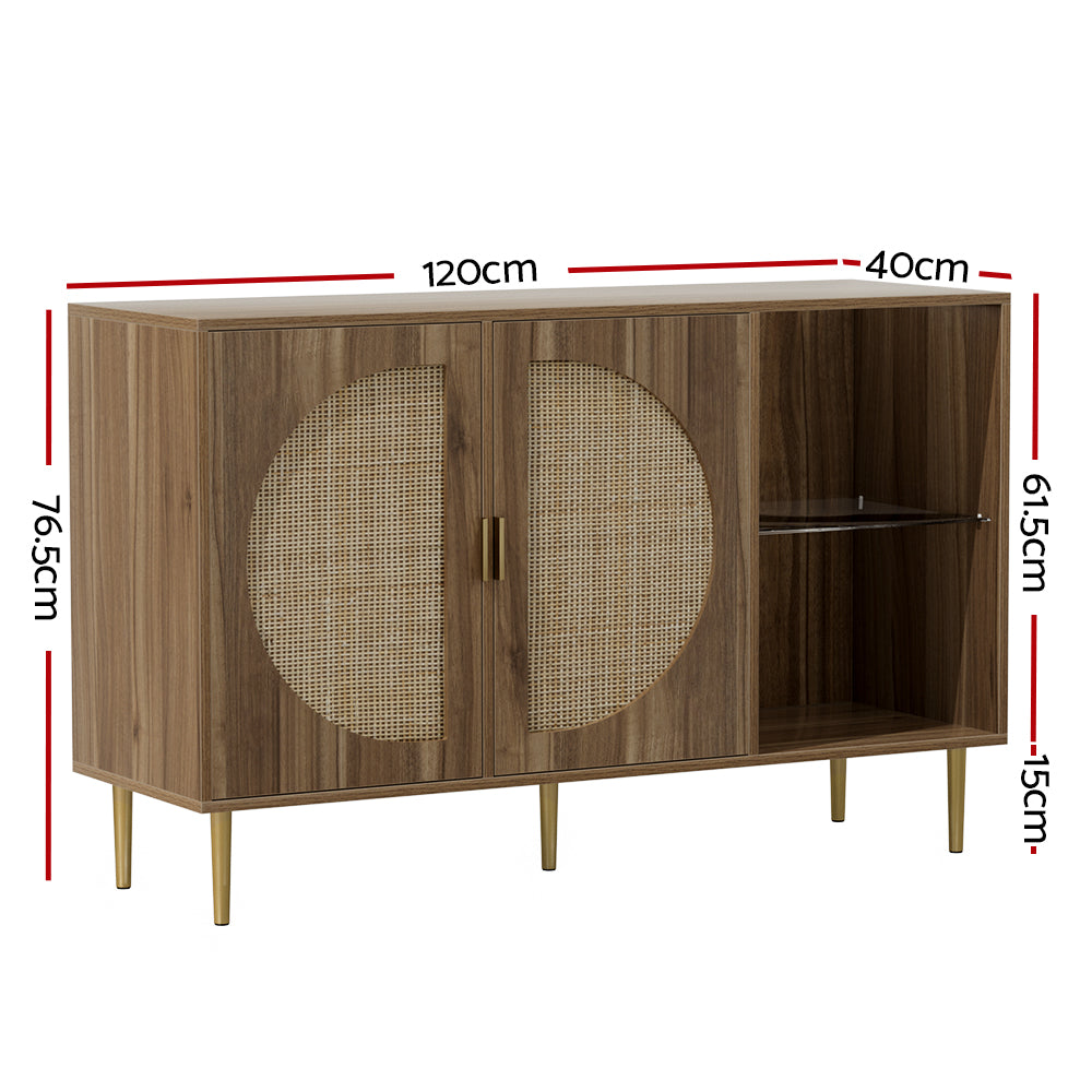 Artiss Buffet Sideboard 2 Doors - ANYA FUR-U-SIDE-RAT-02-WD-AB
