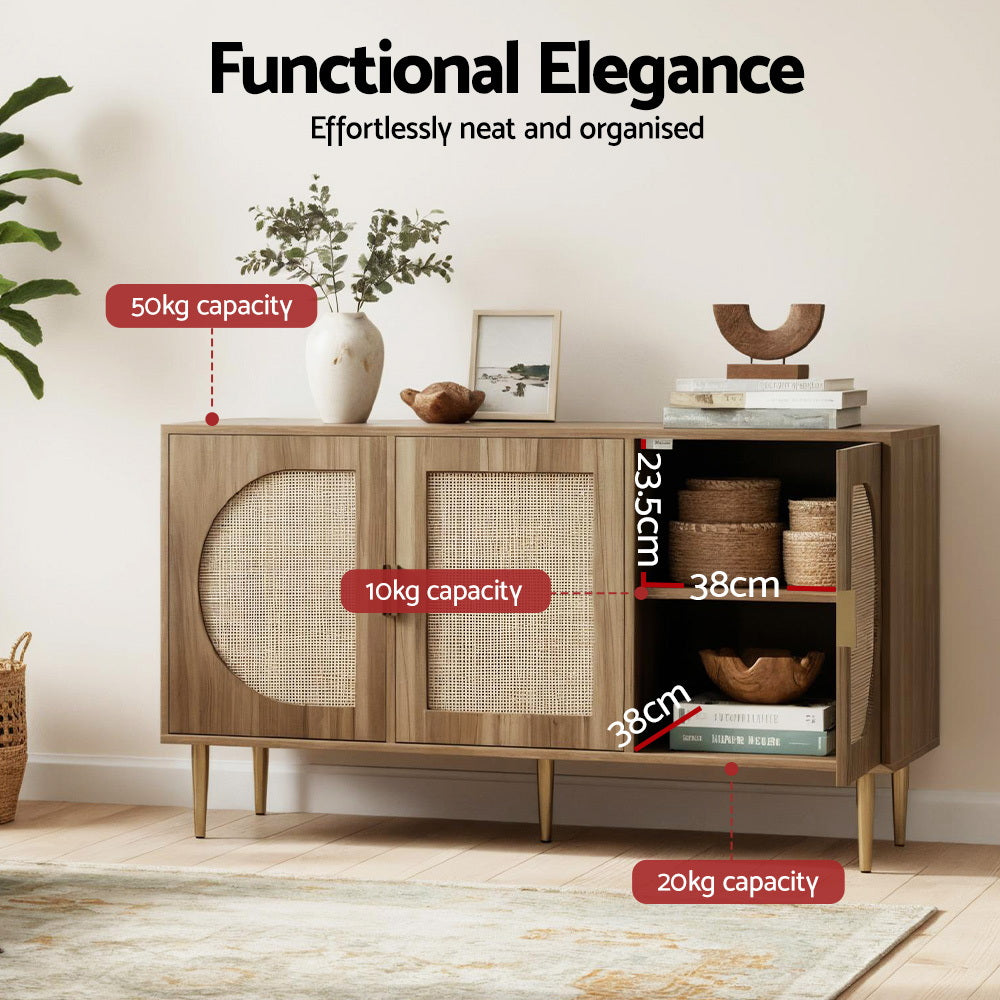 Artiss Buffet Sideboard 3 Doors - ANYA FUR-U-SIDE-RAT-03-WD-AB