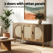 Artiss Buffet Sideboard 3 Doors - ANYA FUR-U-SIDE-RAT-03-WD-AB